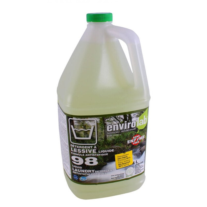 Envirolab 98 liquid laundry detergent antistatic formula