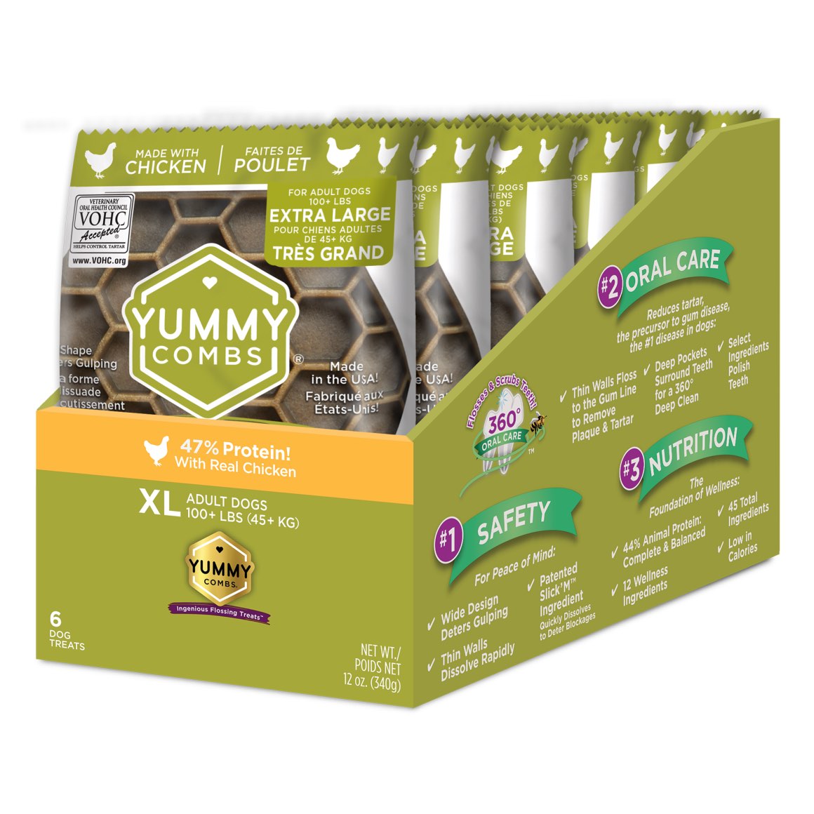 Yummy Combs dental treats for xlarge dogs (trial sizes)