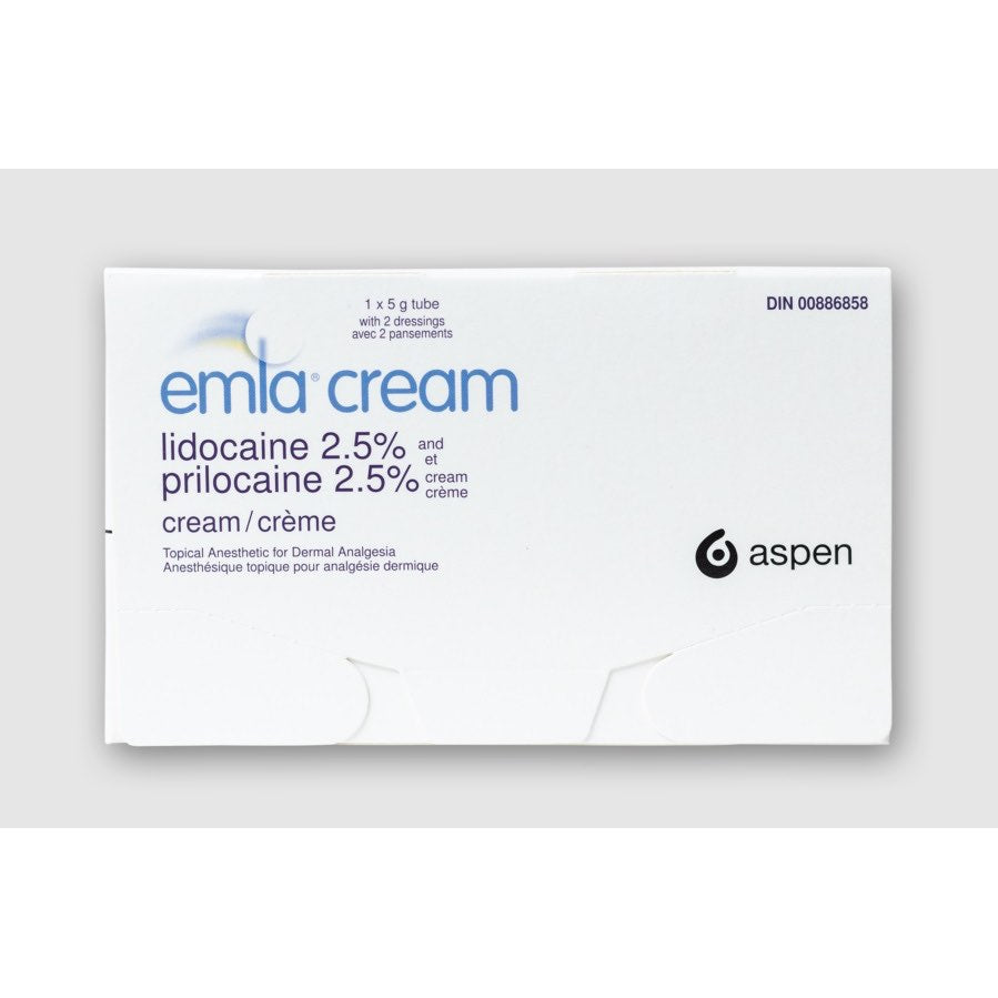 Emla cream with 2 Tegaderm dressings kit
